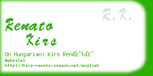 renato kirs business card